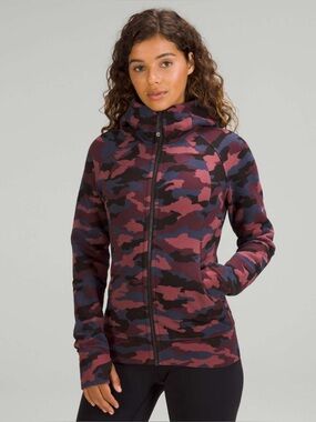 Lululemon Scuba Full-Zip Camo Full Length Hoodie size 4